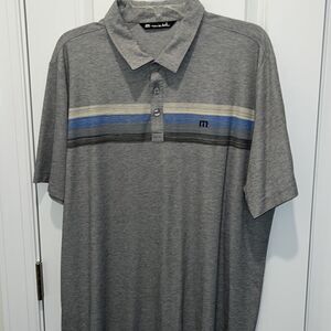 Gray stripe killer famous Sea Island Golf Club Travis Mathew Polo Shirt XL